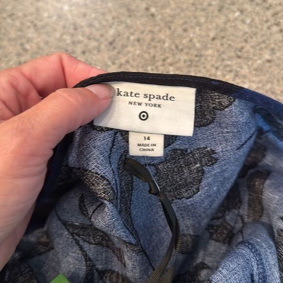 KATE SPADE X TARGET Classic Rose Linen Blend One Shoulder Jumpsuit Size 14 *NEW* - Picture 14 of 14